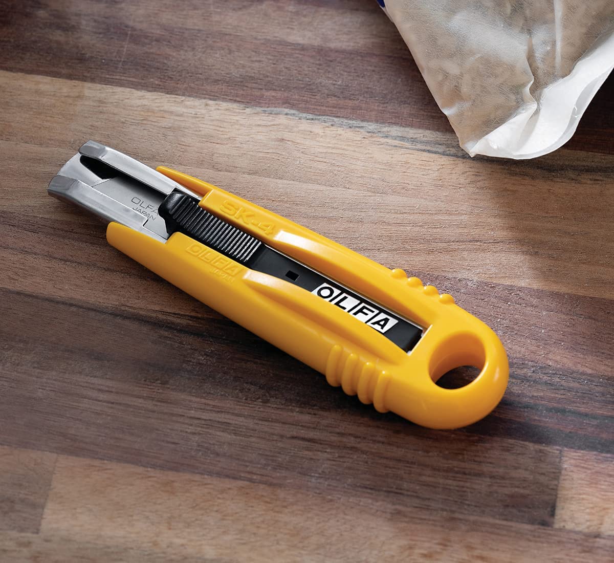 OLFA Self-Retracting Safety Utility Knife (SK-4) - Multi-Purpose Semi-Auto Box Cutter w/Self Retractable Blade & Non Slip Handle, Replacement Blades: OLFA SKB-2, SKB-2S, RSKB, & HOB Safety Blades - Image 5